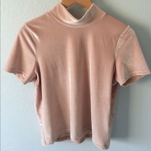 Madewell Velvet Mockneck Top